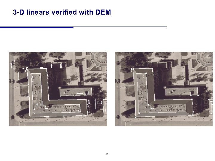 3 -D linears verified with DEM 91 