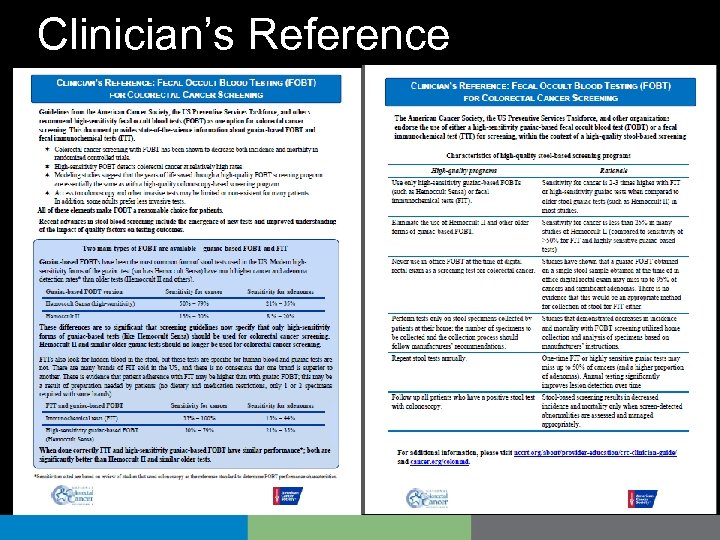 Clinician’s Reference 