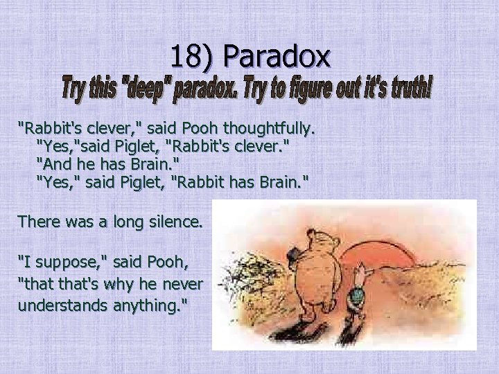 18) Paradox 