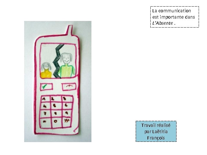 La communication est importante dans L’Absente. Travail réalisé par Laëtitia François 