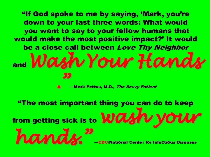 “If God spoke to me by saying, ‘Mark, you’re down to your last three