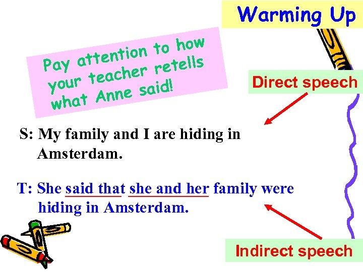 Warming Up to how tention Pay at retells acher your te e said! at