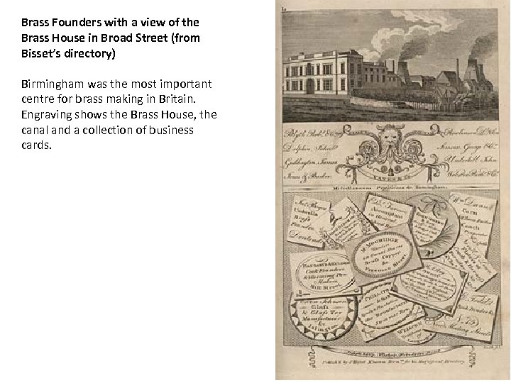Brass Founders with a view of the Brass House in Broad Street (from Bisset’s
