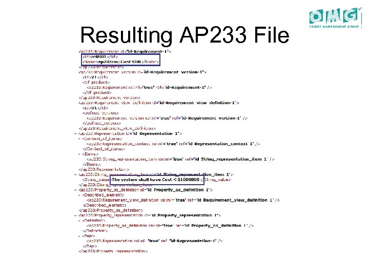 Resulting AP 233 File 