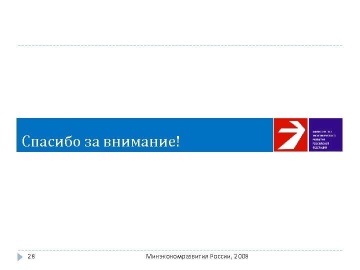 Спасибо за внимание! 28 Минэкономразвития России, 2008 