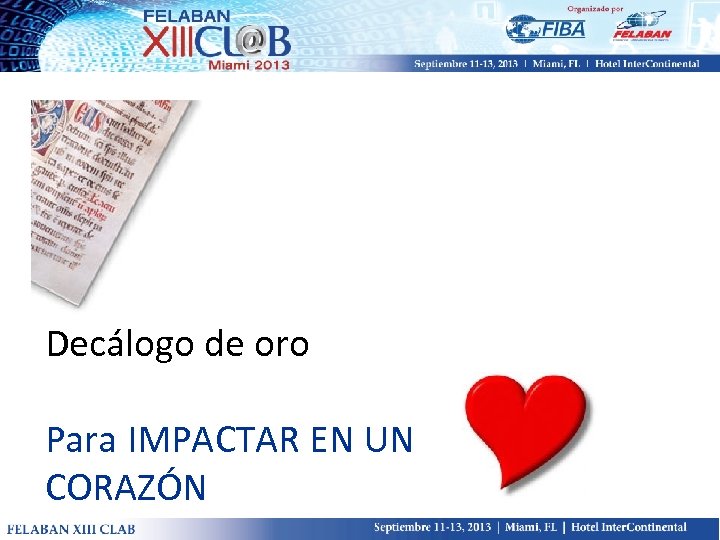 Decálogo de oro Para IMPACTAR EN UN CORAZÓN 