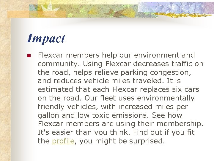 Flexcar Why Buy When You Can Borrow Jia
