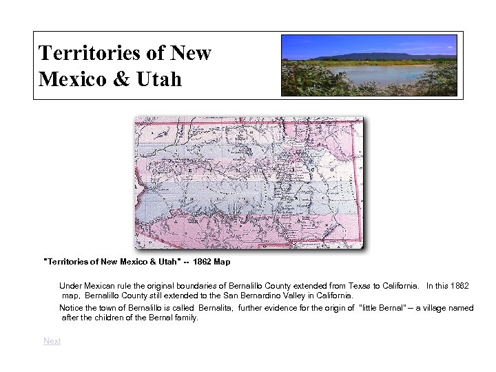 Territories of New Mexico & Utah "Territories of New Mexico & Utah" -- 1862