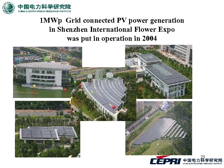 1 MWp Grid connected PV power generation in Shenzhen International Flower Expo was put
