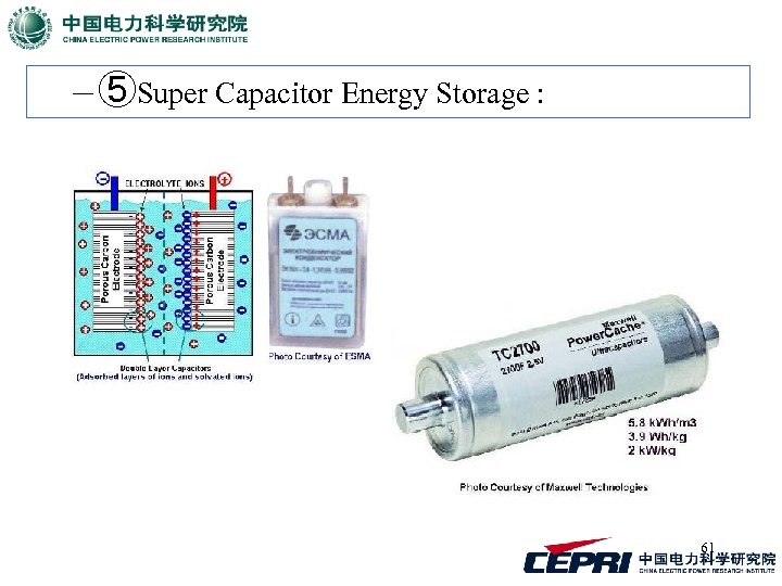 – ⑤Super Capacitor Energy Storage : 61 
