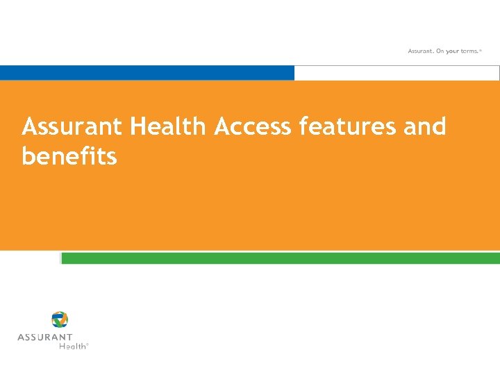 Assurant Health Access features and benefits 