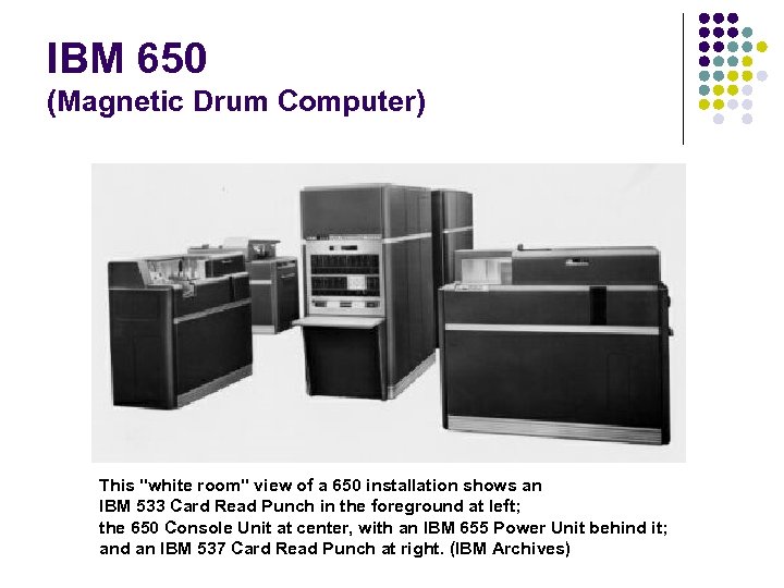 IBM 650 (Magnetic Drum Computer) This 