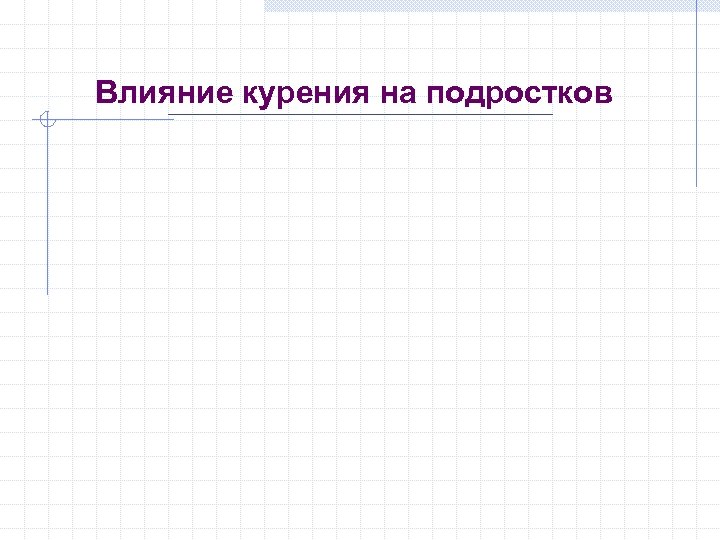 Влияние курения на подростков 