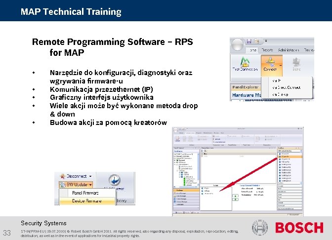 MAP Technical Training Remote Programming Software – RPS for MAP • • • Narzędzie