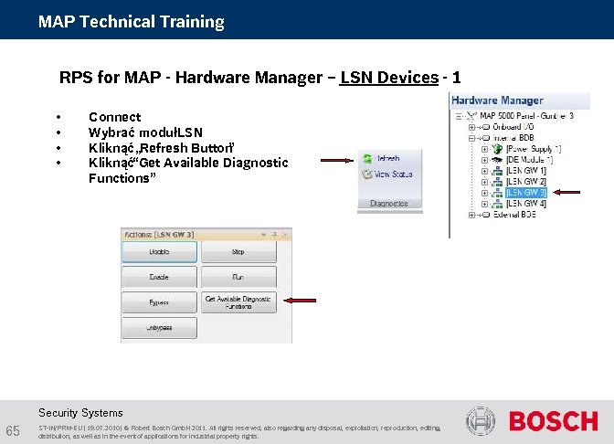 MAP Technical Training RPS for MAP - Hardware Manager – LSN Devices - 1