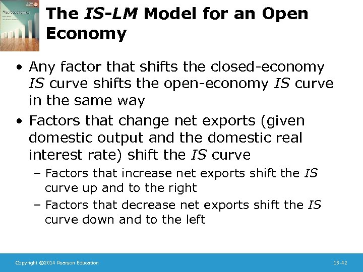 The IS-LM Model for an Open Economy • Any factor that shifts the closed-economy