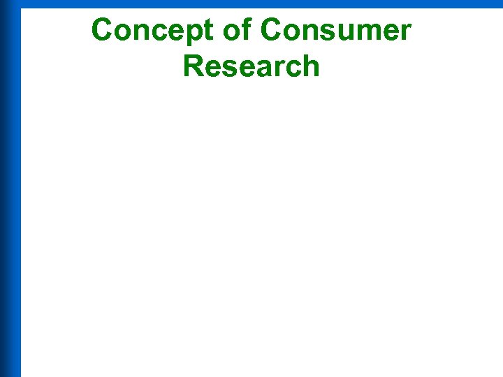 Concept of Consumer Research 