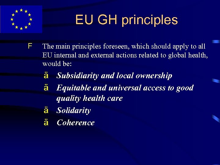 Towards The Communication The Eu Role In Global