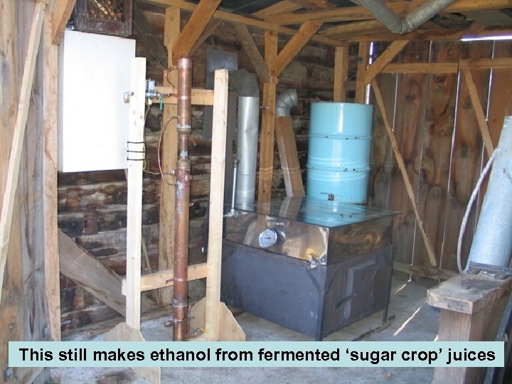 This still makes ethanol from fermented ‘sugar crop’ juices 