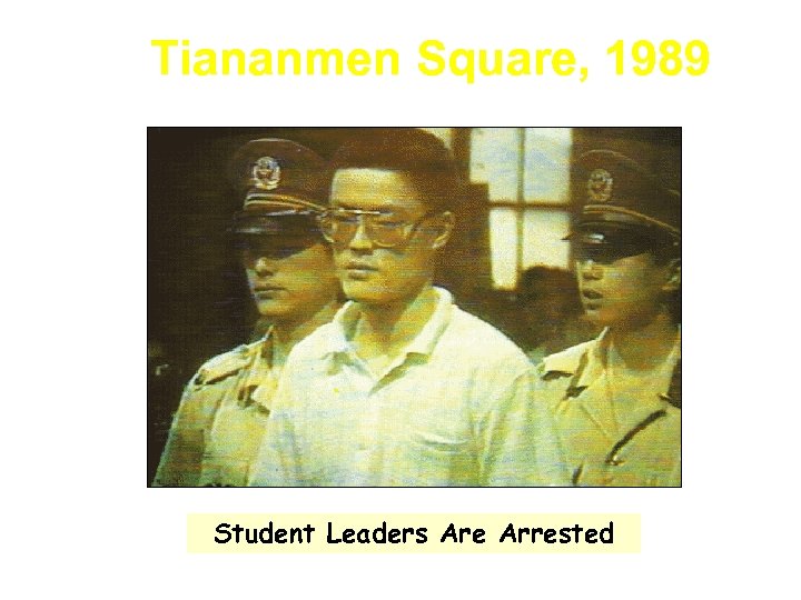 Tiananmen Square, 1989 Student Leaders Are Arrested 