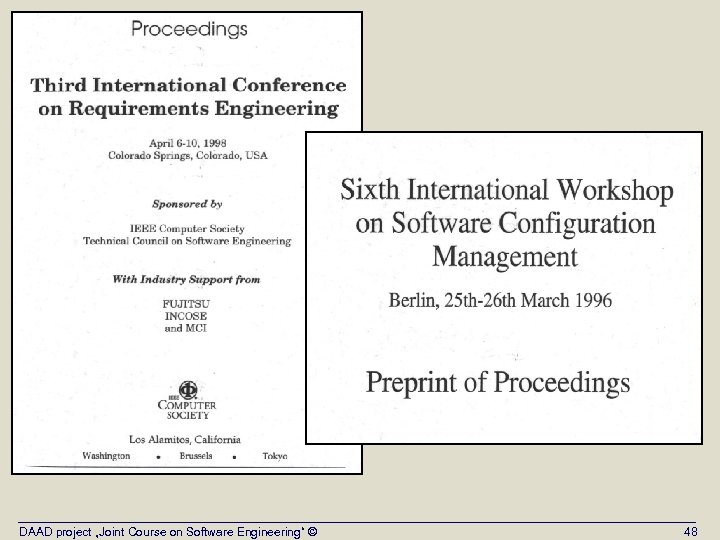 DAAD project „Joint Course on Software Engineering“ © 48 