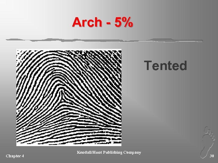 Arch - 5% Tented Chapter 4 Kendall/Hunt Publishing Company 30 