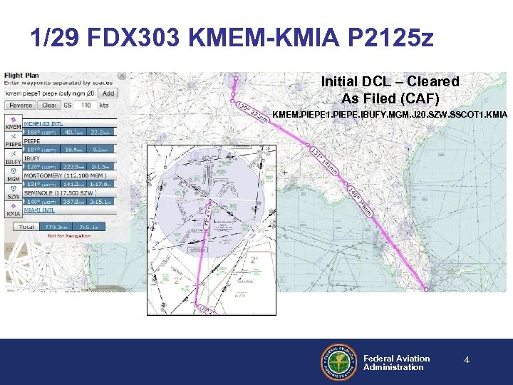 1/29 FDX 303 KMEM-KMIA P 2125 z Initial DCL – Cleared As Filed (CAF)