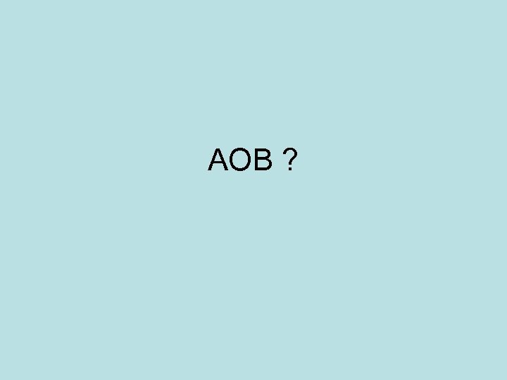 AOB ? 
