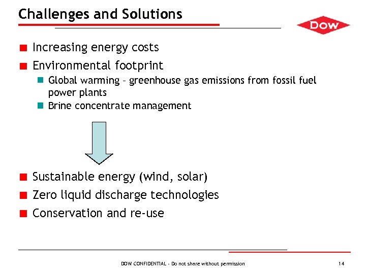 Challenges and Solutions Increasing energy costs Environmental footprint Global warming – greenhouse gas emissions