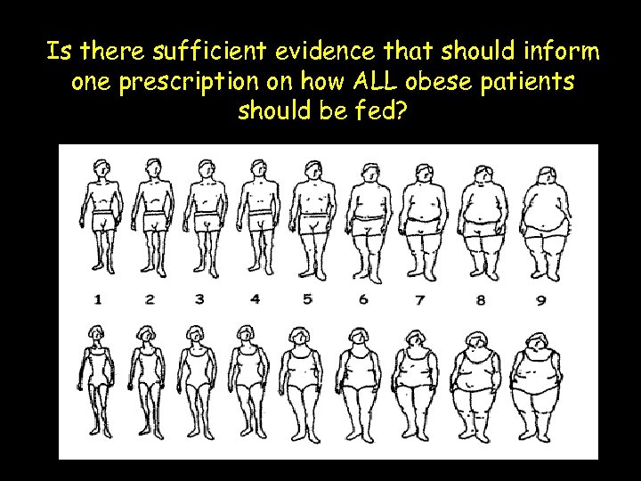 Is there sufficient evidence that should inform one prescription on how ALL obese patients