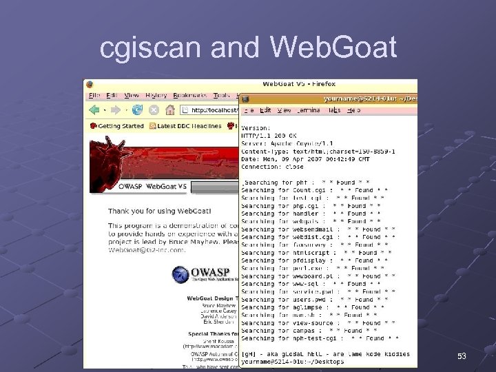 cgiscan and Web. Goat 53 