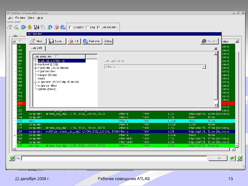 22 декабря 2006 г. Рабочее совещание ATLAS 13 