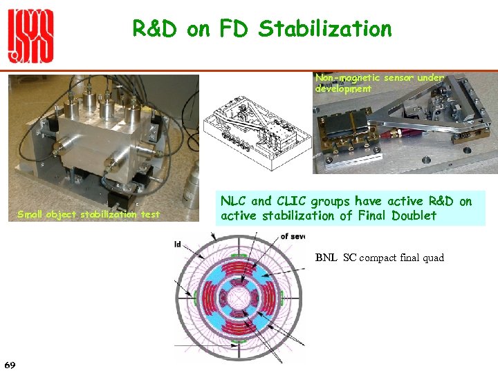 R&D on FD Stabilization Non-magnetic sensor under development Small object stabilization test NLC and