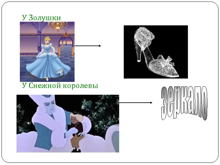 У Золушки У Снежной королевы 