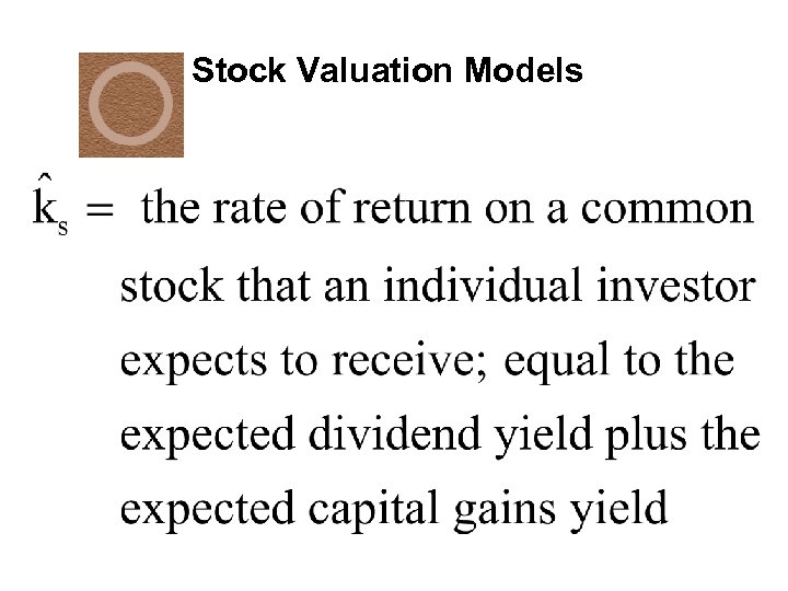 Stock Valuation Models 