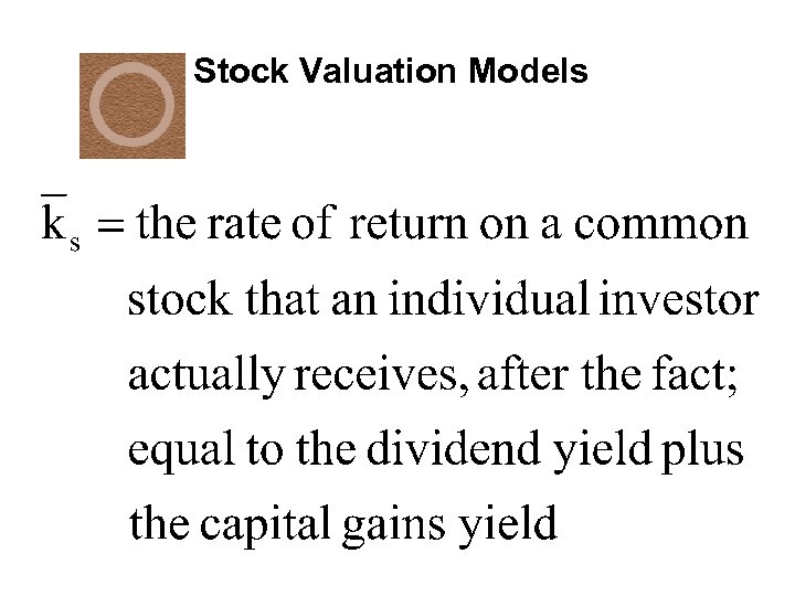 Stock Valuation Models 