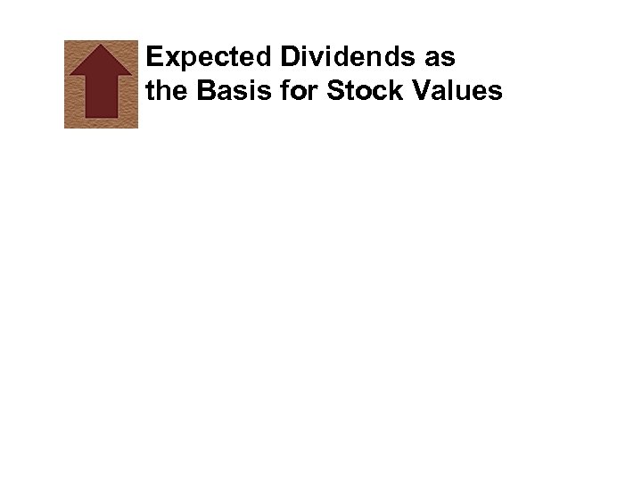 Expected Dividends as the Basis for Stock Values 