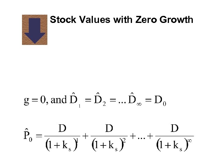 Stock Values with Zero Growth 