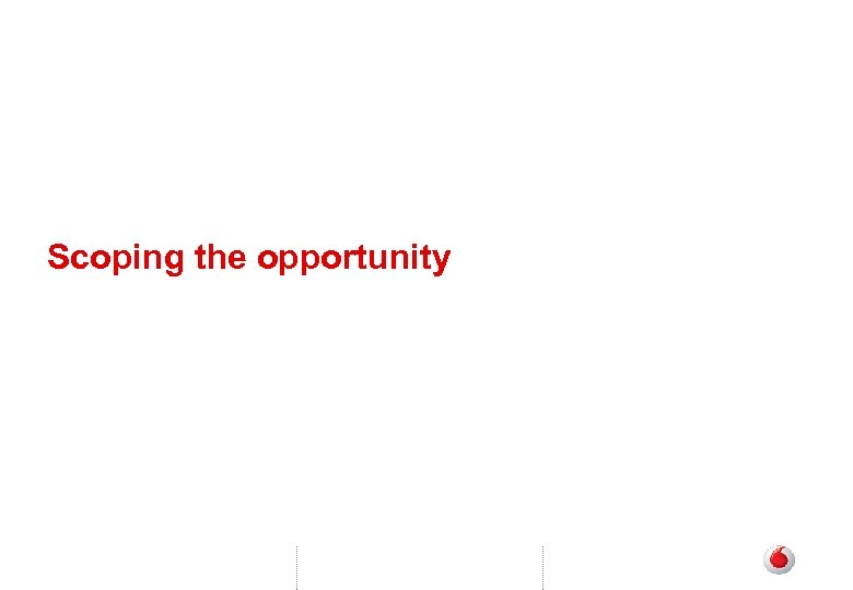 Scoping the opportunity 