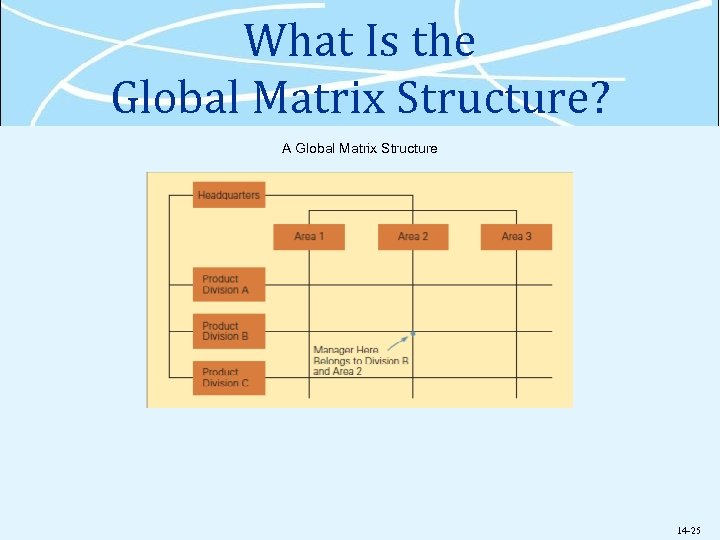 What Is the Global Matrix Structure? A Global Matrix Structure 14 -25 