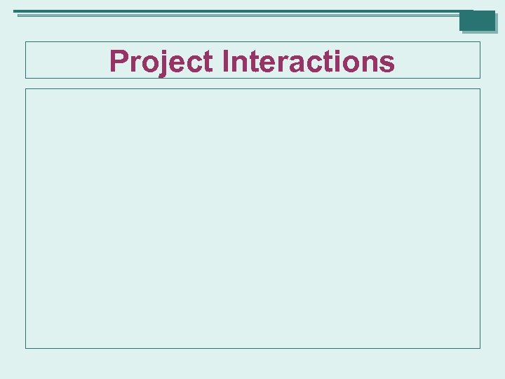 Project Interactions 