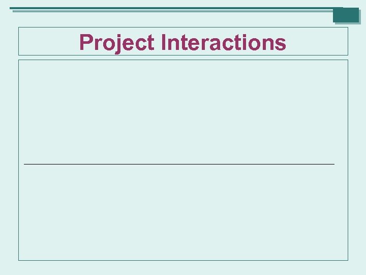 Project Interactions 