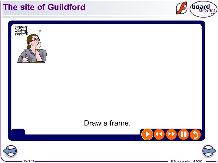 The site of Guildford 15 of 34 © Boardworks Ltd 2005 