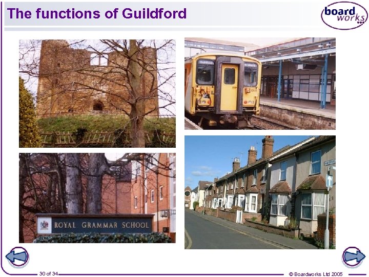 The functions of Guildford 30 of 34 © Boardworks Ltd 2005 