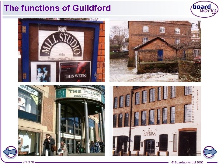 The functions of Guildford 31 of 34 © Boardworks Ltd 2005 