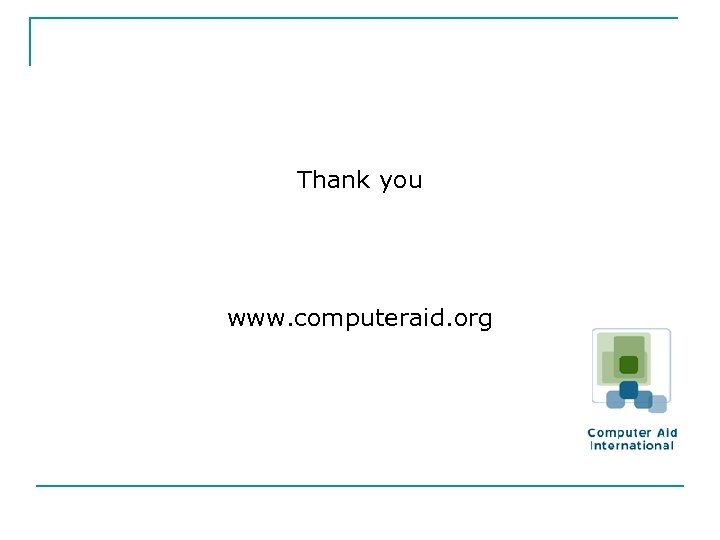Thank you www. computeraid. org 