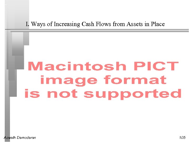 I. Ways of Increasing Cash Flows from Assets in Place Aswath Damodaran 105 