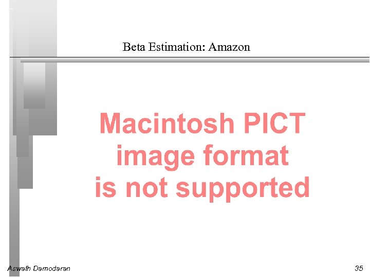 Beta Estimation: Amazon Aswath Damodaran 35 