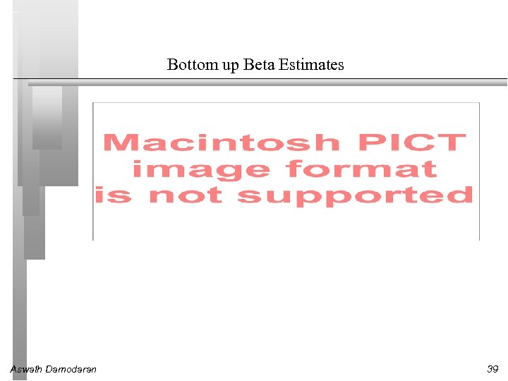 Bottom up Beta Estimates Aswath Damodaran 39 