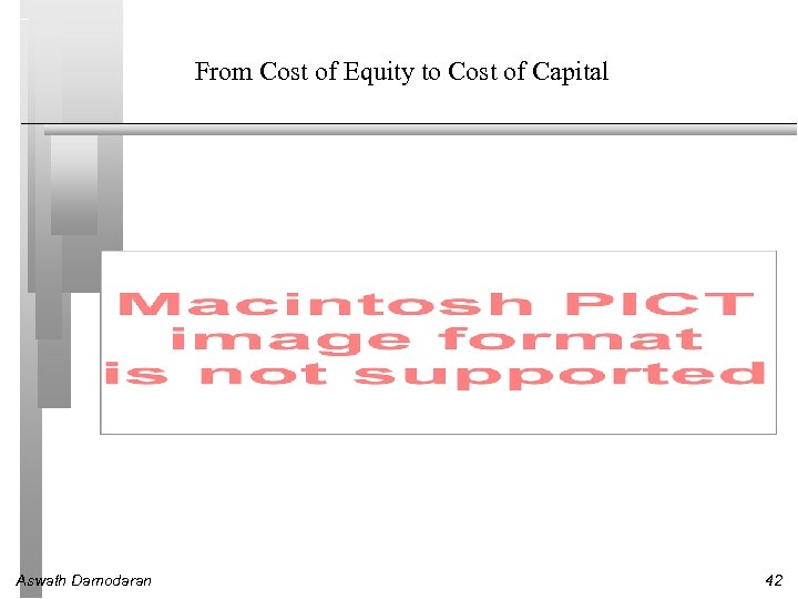 From Cost of Equity to Cost of Capital Aswath Damodaran 42 